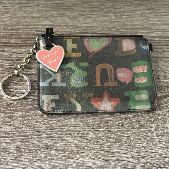 Dooney & Bourke Handbags - Dooney & Bourke Colorful Letter Print Pouch